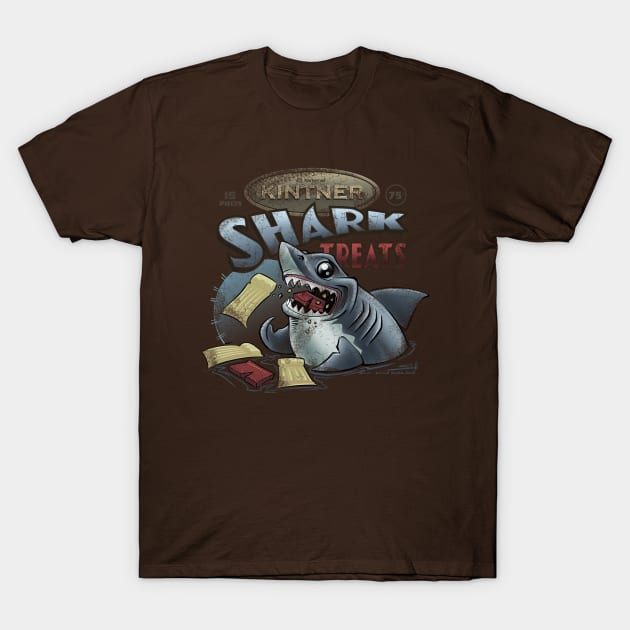 Kintner Shark Treats - Version 2 (Aged) T-Shirt by FWBCreative